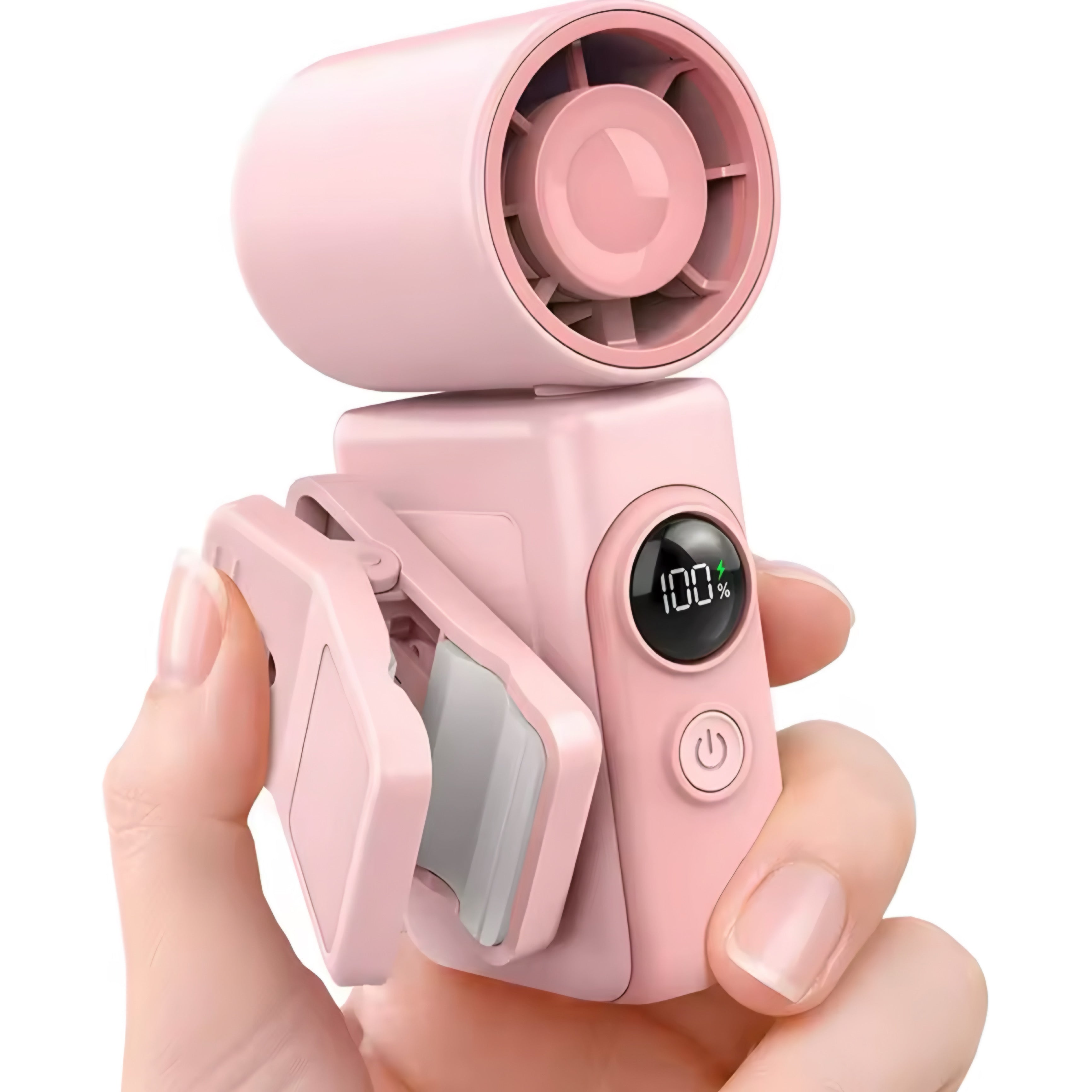 Mini Ventilatore Portatile Clip-On con Display LED